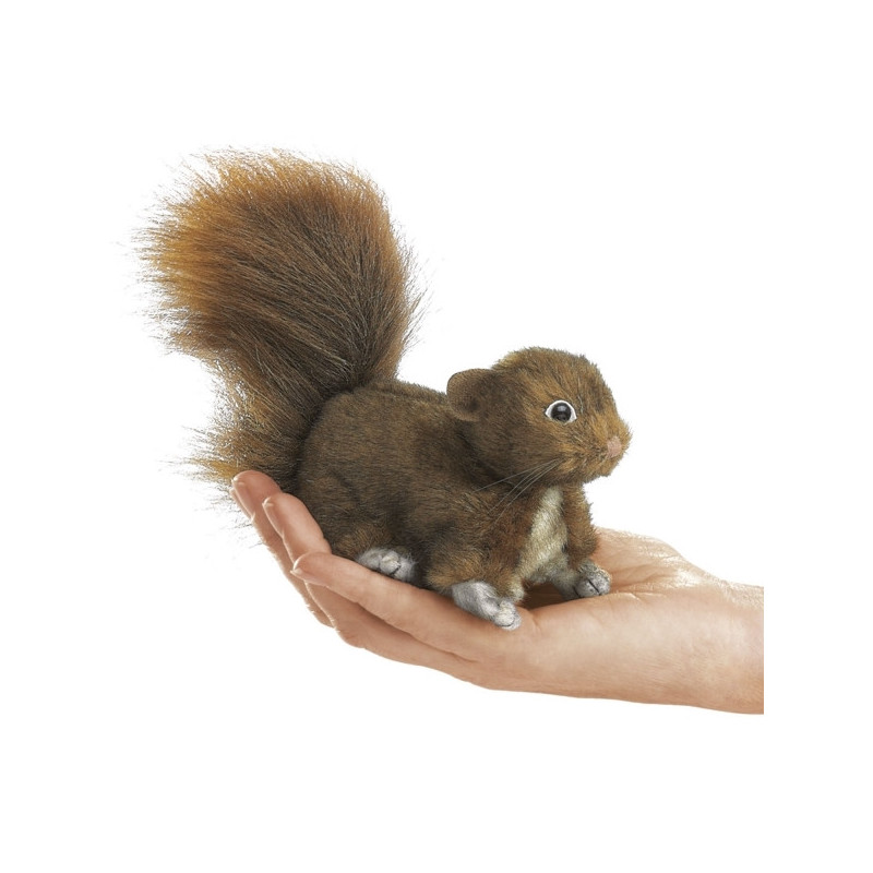 Marionnette à doigt mini peluche écureuil roux folkmanis 2735
