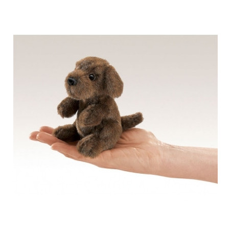 Animaux-Bois-Animaux-Bronzes propose Mini chien assis marionnette à doigts 
