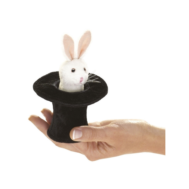 Marionnette Mini lapin dans le chapeau  -2709