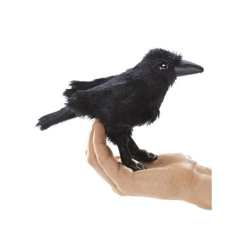Décoration OiseauxCorbeau marionnette doigts  Folkmanis