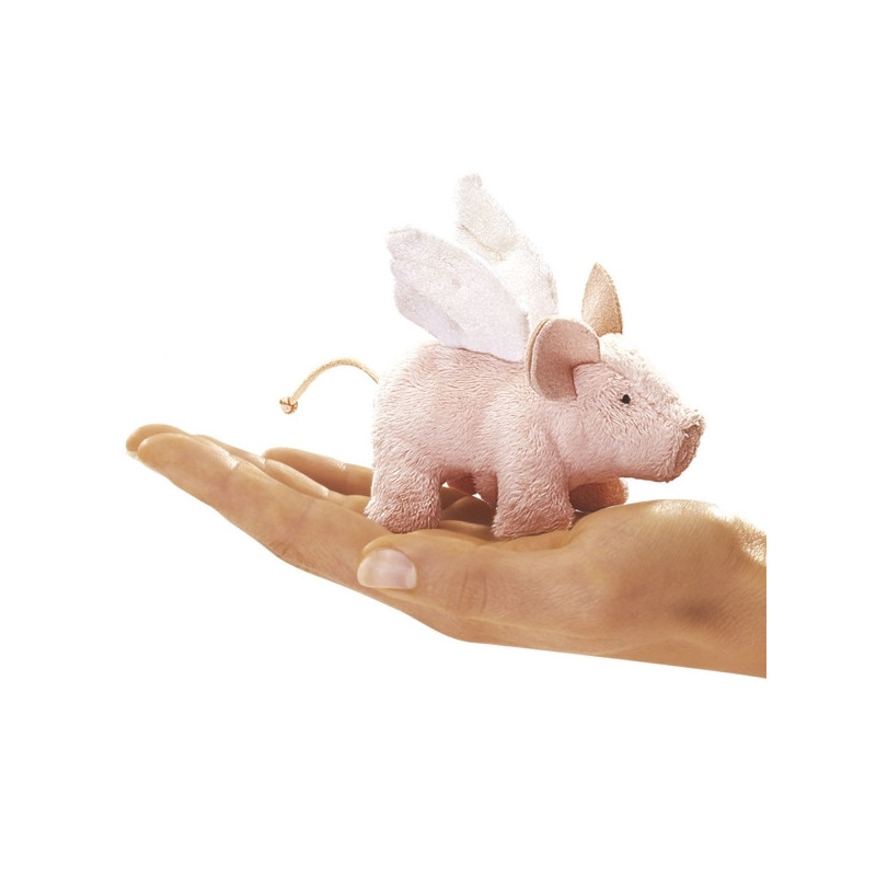 Marionnette Mini cochon ailé au museau aimanté -2685