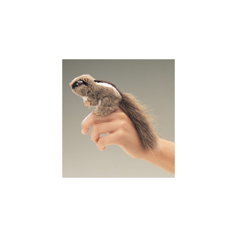Animaux de la forêt Écureuil à mante dorée marionnette à doigts 