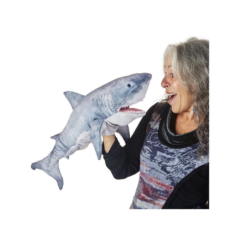 Animaux-Bois-Animaux-Bronzes propose Grand requin blanc marionnette 