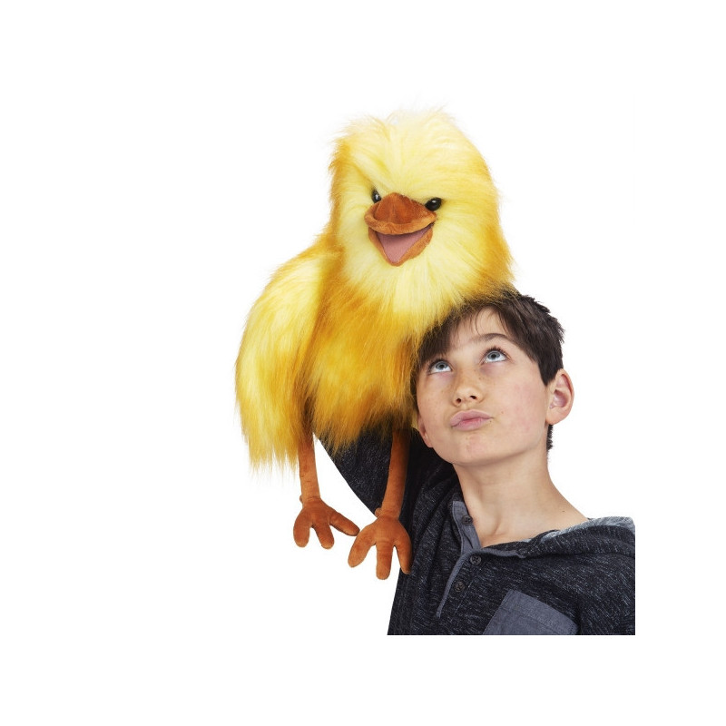 Animaux de la ferme Gros poussin jaune marionnette 