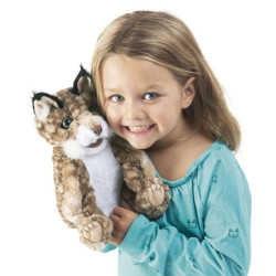 Félin Bébé lynx roux marionnette 