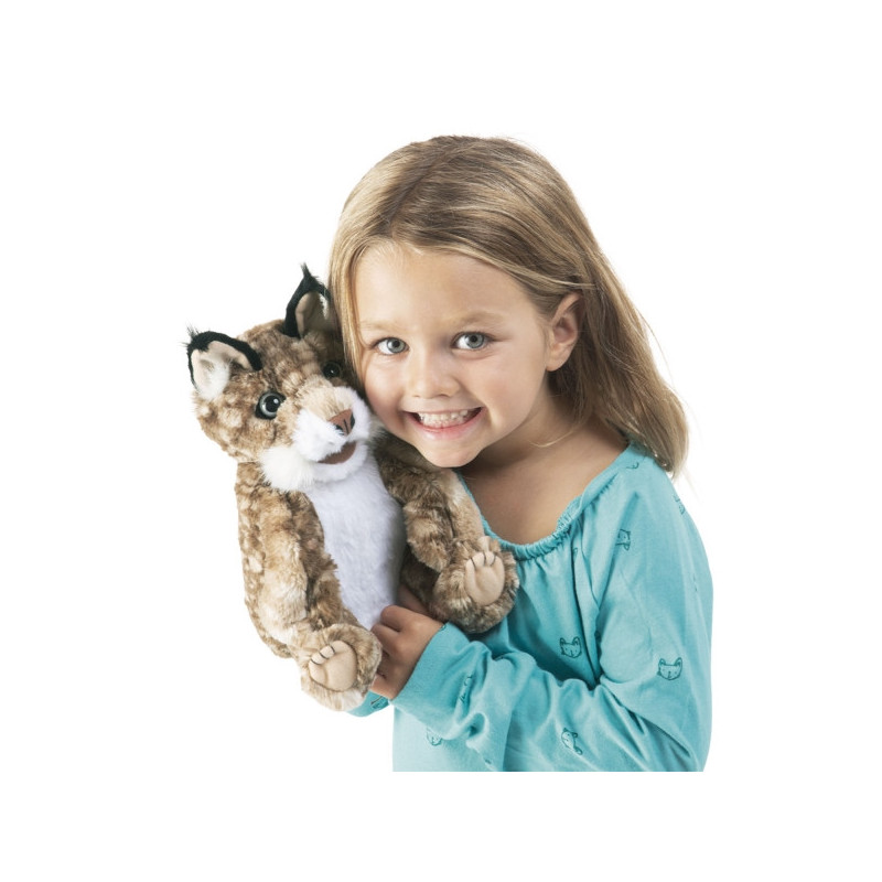 Marionnette ventriloque Bébé lynx roux folkmanis -3158