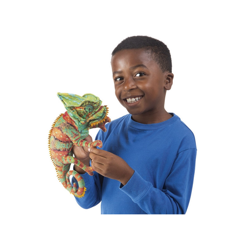 Animaux de la forêt Petit caméléon marionnette 