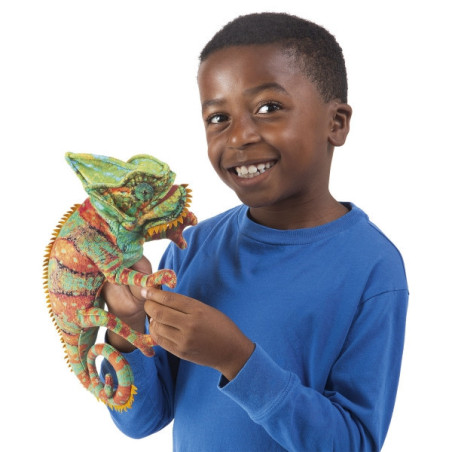 Animaux de la forêt Petit caméléon marionnette 