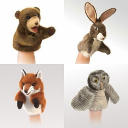 Animaux de la forêt 4 marionnettes animaux à main marionnette -LW