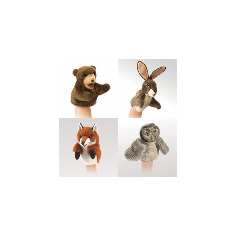 Animaux de la forêt 4 marionnettes animaux à main marionnette -LW