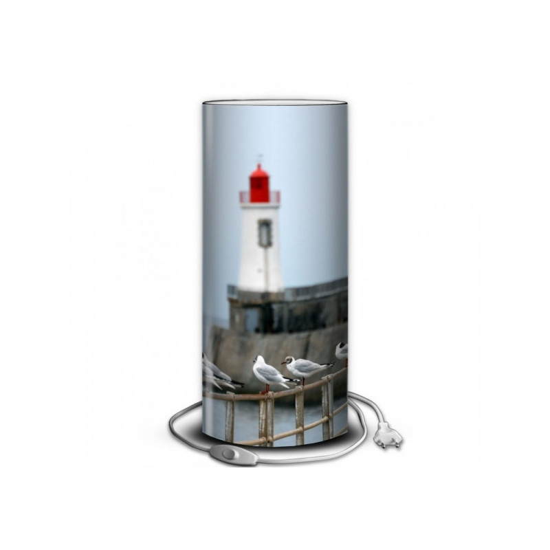 Décoration Luminaire Animaux Lampe collection marine phare et mouettes -MA1201