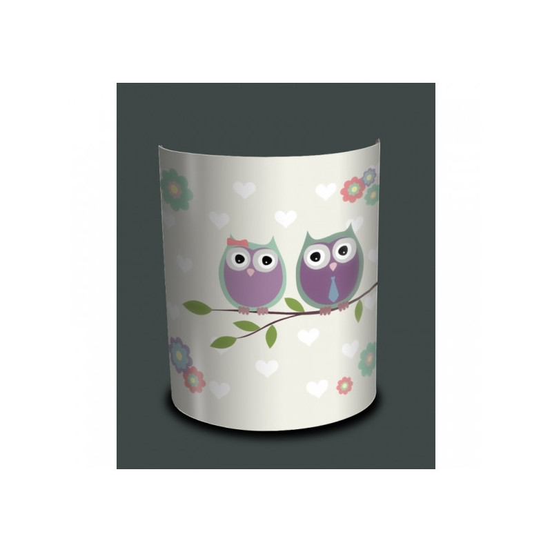 Décoration Luminaire Animaux Applique murale enfant couple de chouettes -EN1418APP