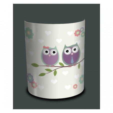 Décoration Luminaire Animaux Applique murale enfant couple de chouettes -EN1418APP