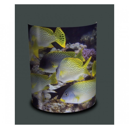 Décoration Luminaire Animaux Applique murale faune marine poissons jaunes et bleus -FM1204APP