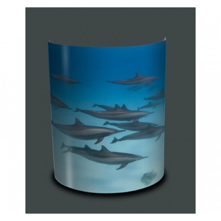 Décoration Luminaire Animaux Applique murale faune marine banc de dauphins -FM1322APP
