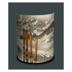 Décoration Luminaire Animaux Applique murale montagne ski jaune vintage -MO1637APP