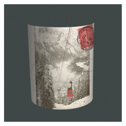 Décoration Luminaire Animaux Applique murale montagne télécabine rouge -MO1627APP
