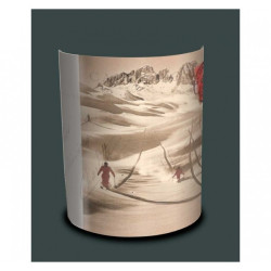 Décoration Luminaire Animaux Applique murale montagne ski rouge vintage -MO1638APP