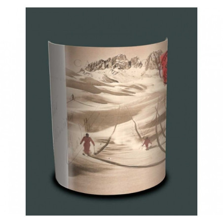 Décoration Luminaire Animaux Applique murale montagne ski rouge vintage -MO1638APP