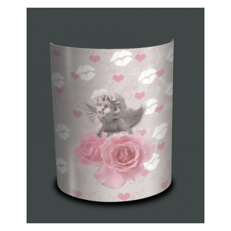Décoration Luminaire Animaux Applique murale romantique ange et rose -CH1509APP