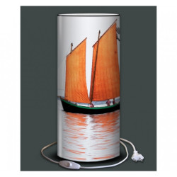 Décoration Luminaire Animaux Lampe demoiselle plisson navire voiles oranges -PL1609