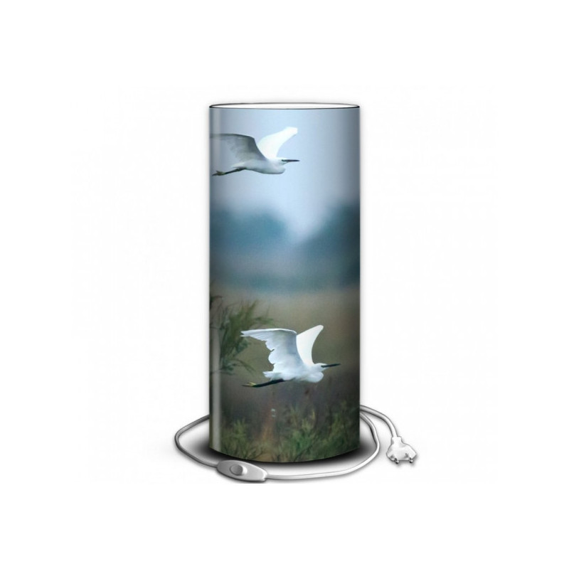 Lampe oiseaux aigrette en vol -OI1304