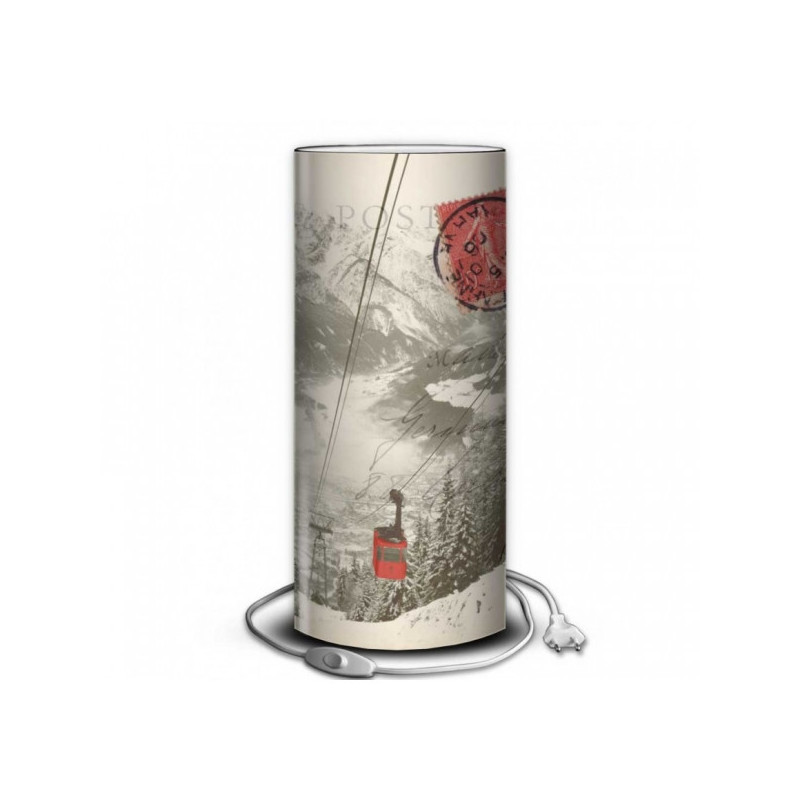 Décoration Luminaire Animaux Lampe montagne télécabine rouge -MO1627