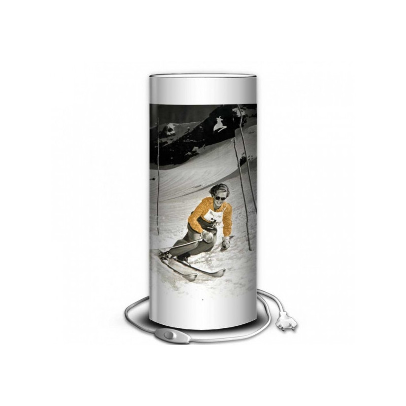 Décoration Luminaire Animaux Lampe montagne vintage skieur jaune -MO1642