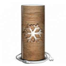 Décoration Luminaire Animaux Lampe montagne flocon en bois -MO1632