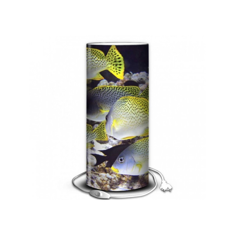 Lampe faune marine poissons jaunes et bleus -FM1204