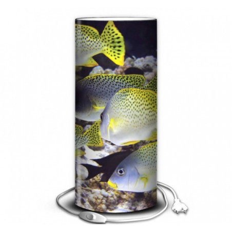 Lampe faune marine poissons jaunes et bleus -FM1204