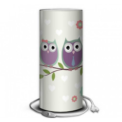 Décoration Luminaire Animaux Lampe enfant couple de chouettes -EN1418