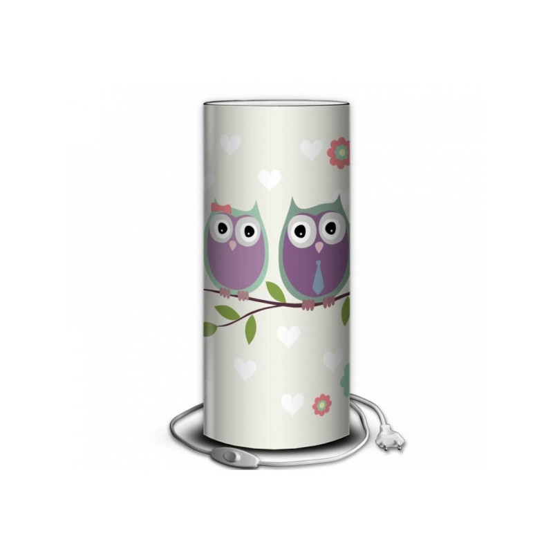 Décoration Luminaire Animaux Lampe enfant couple de chouettes -EN1418