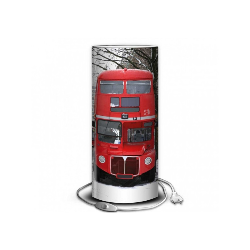 Décoration Luminaire Animaux Lampe ville bus anglais sous la neige -VI1219