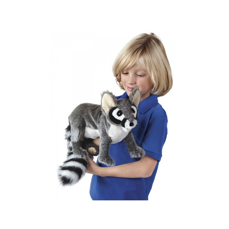 Animaux de la forêt Raton laveur bassaris ventiloque marionnette 