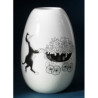 Animaux-Bois-Animaux-Bronzes.com propose Chat Vase round fam.nombreuse 16cm Dubout -DUB107