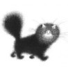 Animaux-Bois-Animaux-Bronzes.com propose Chat nonchalant Albert Dubout -DUB77