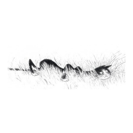 Animaux-Bois-Animaux-Bronzes.com propose Chat la chasse Albert Dubout -DUB79