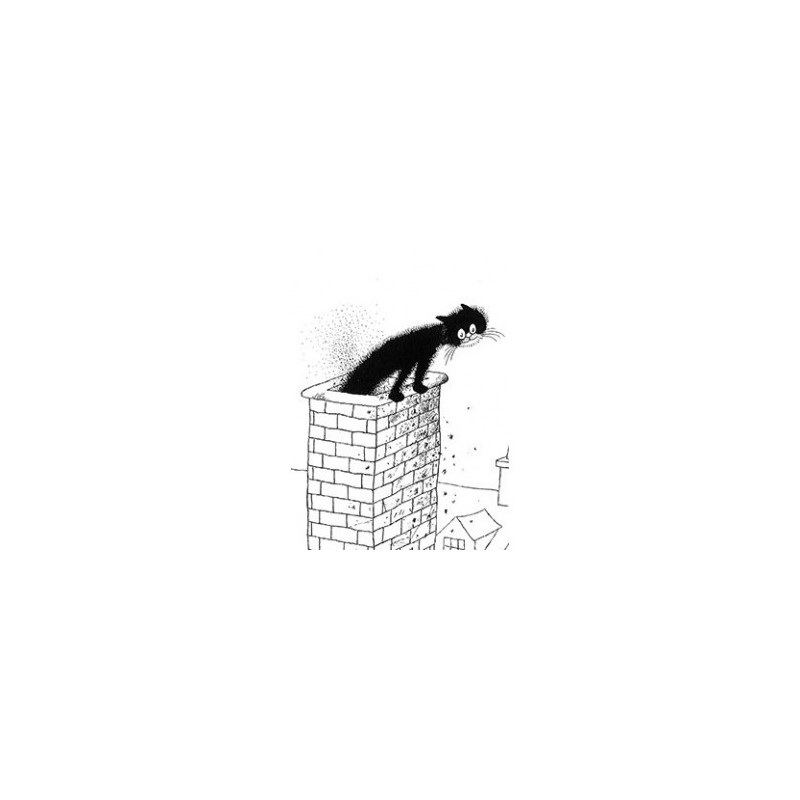 Animaux-Bois-Animaux-Bronzes.com propose Chat sur les toits Albert Dubout -DUB80