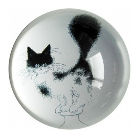 Animaux-Bois-Animaux-Bronzes.com propose Chat Dubout paperweight plan de fuite -PDUB03