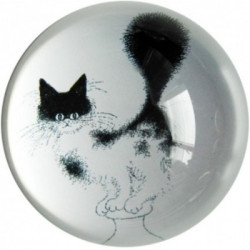 Animaux-Bois-Animaux-Bronzes.com propose Chat Presse papier plan de fuite Dubout -PDUB3