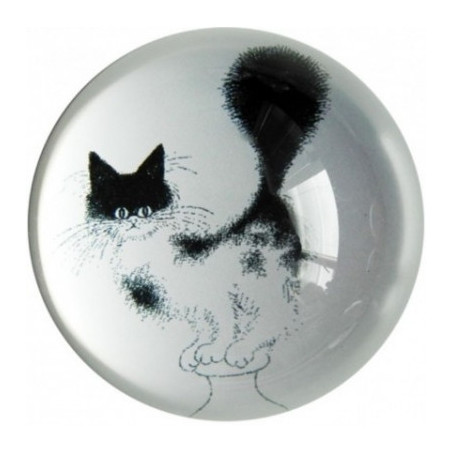Animaux-Bois-Animaux-Bronzes.com propose Chat Presse papier plan de fuite Dubout -PDUB3