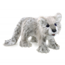 Animaux sauvage Léopard des neiges peluche ventriloque marionnette 
