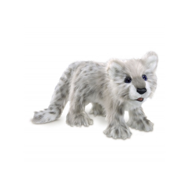 Animaux sauvage Léopard des neiges peluche ventriloque marionnette 