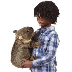 Animaux-Bois-Animaux-Bronzes propose Wombat marionnette ventriloque