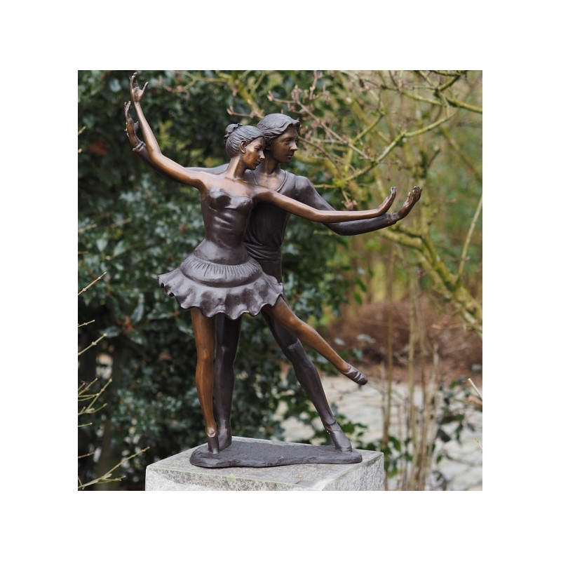 Décoration Statuette bronze personnage Couple de danse bronze -B47062