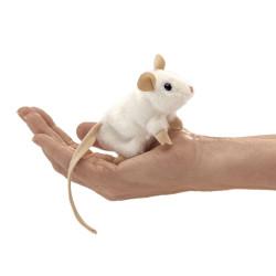 Animaux de la forêt Souris blanche marionnette à doigts 