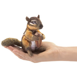 Animaux de la forêt Écureuil avec gland marionnette à doigts 
