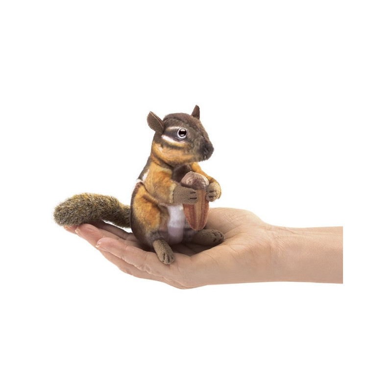 Animaux de la forêt Écureuil avec gland marionnette à doigts 