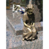 Décoration Statuette bronze personnage Fille avec bougie bronze -AN1269BRW-B